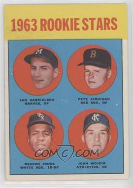 1963 Topps - [Base] #253 - Rookie Stars - Len Gabrielson, Pete Jernigan, Deacon Jones, John Wojcik)