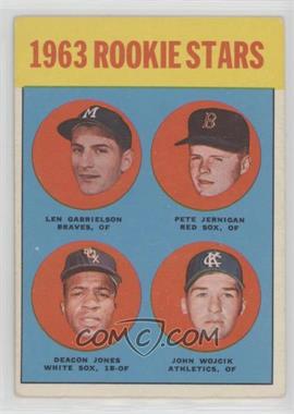 1963 Topps - [Base] #253 - Rookie Stars - Len Gabrielson, Pete Jernigan, Deacon Jones, John Wojcik)