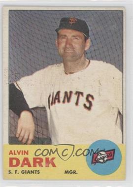 1963 Topps - [Base] #258 - Alvin Dark