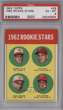 1963 Topps - [Base] #29.1 - Rookie Stars - Sammy Ellis, Ray Culp, Jesse Gonder, John Boozer) (1962) [PSA 6 EX‑MT]