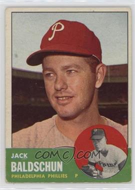 1963 Topps - [Base] #341.1 - Jack Baldschun (no white slash in inset photo)