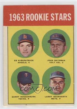 1963 Topps - [Base] #386 - Rookie Stars - Ed Kirkpatrick, John Bateman, Garry Roggenburk, Larry Bearnarth