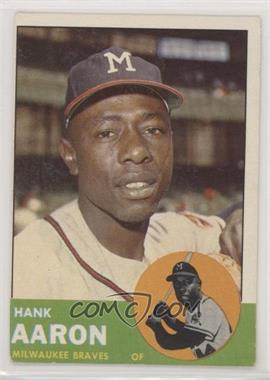 1963 Topps - [Base] #390 - Hank Aaron