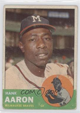 1963 Topps - [Base] #390 - Hank Aaron [Good to VG‑EX]