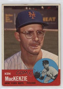 1963 Topps - [Base] #393 - Ken Mackenzie