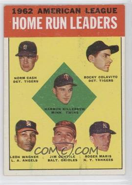 1963 Topps - [Base] #4 - League Leaders - 1962 American League Home Run Leaders (Norm Cash, Rocky Colavito, Harmon Killebrew, Leon Wagner, Jim Gentile, Roger Maris)