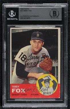 1963 Topps - [Base] #44 - Terry Fox [BAS Authentic]