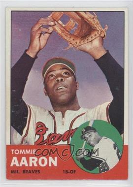 1963 Topps - [Base] #46.1 - Tommie Aaron (Black Sleeve in Inset Photo) [Good to VG‑EX]
