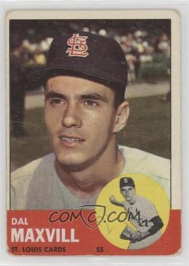 1963 Topps - [Base] #49 - Dal Maxvill