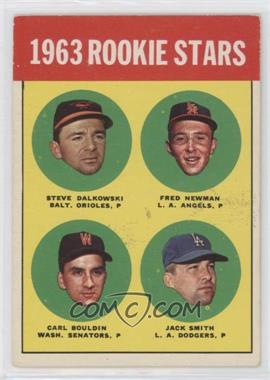 1963 Topps - [Base] #496 - Semi-High # - Fred Newman, Carl Bouldin, Jack Smith, Steve Dalkowski