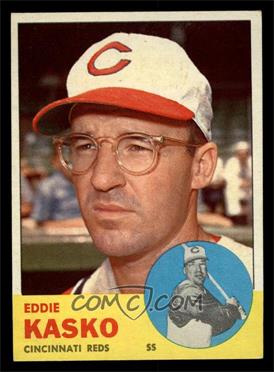 1963 Topps - [Base] #498 - Semi-High # - Eddie Kasko [NM]