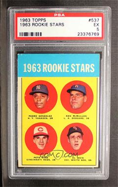 1963 Topps - [Base] #537 - High # - Rookie Stars (Pete Rose, Ken McMullen, Pedro Gonzalez, Al Weis) [PSA 5 EX]