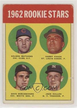 1963 Topps - [Base] #54.1 - Rookie Stars - Nelson Mathews, Harry Fanok, Dave DeBusschere, Jack Cullen) (1962 Rookie Parade on back) [Good to VG‑EX]