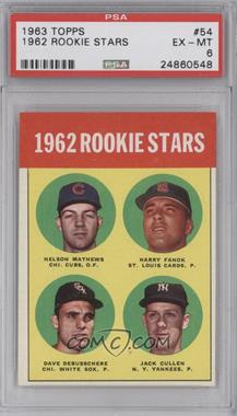 1963 Topps - [Base] #54.1 - Rookie Stars - Nelson Mathews, Harry Fanok, Dave DeBusschere, Jack Cullen) (1962 Rookie Parade on back) [PSA 6 EX‑MT]