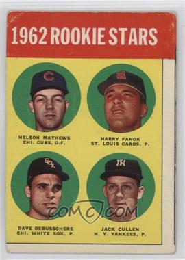 1963 Topps - [Base] #54.1 - Rookie Stars - Nelson Mathews, Harry Fanok, Dave DeBusschere, Jack Cullen) (1962 Rookie Parade on back) [Good to VG‑EX]