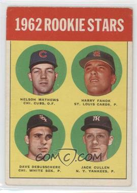 1963 Topps - [Base] #54.1 - Rookie Stars - Nelson Mathews, Harry Fanok, Dave DeBusschere, Jack Cullen) (1962 Rookie Parade on back) [Good to VG‑EX]