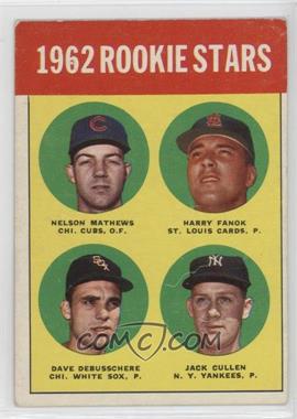 1963 Topps - [Base] #54.1 - Rookie Stars - Nelson Mathews, Harry Fanok, Dave DeBusschere, Jack Cullen) (1962 Rookie Parade on back) [Good to VG‑EX]