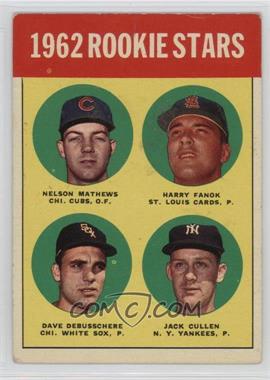 1963 Topps - [Base] #54.1 - Rookie Stars - Nelson Mathews, Harry Fanok, Dave DeBusschere, Jack Cullen) (1962 Rookie Parade on back) [Good to VG‑EX]