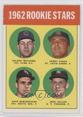 1963 Topps - [Base] #54.1 - Rookie Stars - Nelson Mathews, Harry Fanok, Dave DeBusschere, Jack Cullen) (1962 Rookie Parade on back) [Good to VG‑EX]