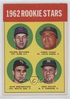 Rookie Stars - Nelson Mathews, Harry Fanok, Dave DeBusschere, Jack Cullen) (196…