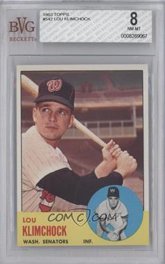 1963 Topps - [Base] #542 - High # - Lou Klimchock [BVG 8 NM‑MT]