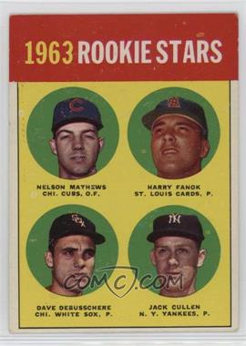 1963 Topps - [Base] #54.2 - Rookie Stars - Nelson Mathews, Harry Fanok, Dave DeBusschere, Jack Cullen) (1963 Rookie Parade on back)