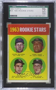 1963 Topps - [Base] #54.2 - Rookie Stars - Nelson Mathews, Harry Fanok, Dave DeBusschere, Jack Cullen) (1963 Rookie Parade on back) [SGC 70 EX+ 5.5]