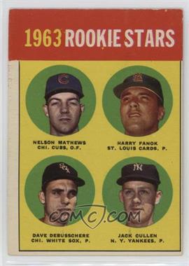 1963 Topps - [Base] #54.2 - Rookie Stars - Nelson Mathews, Harry Fanok, Dave DeBusschere, Jack Cullen) (1963 Rookie Parade on back)