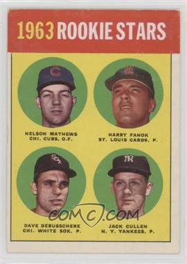 1963 Topps - [Base] #54.2 - Rookie Stars - Nelson Mathews, Harry Fanok, Dave DeBusschere, Jack Cullen) (1963 Rookie Parade on back)