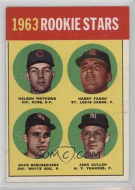 1963 Topps - [Base] #54.2 - Rookie Stars - Nelson Mathews, Harry Fanok, Dave DeBusschere, Jack Cullen) (1963 Rookie Parade on back)