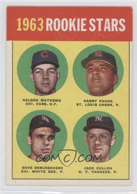 1963 Topps - [Base] #54.2 - Rookie Stars - Nelson Mathews, Harry Fanok, Dave DeBusschere, Jack Cullen) (1963 Rookie Parade on back)
