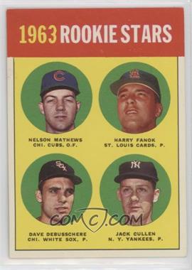 1963 Topps - [Base] #54.2 - Rookie Stars - Nelson Mathews, Harry Fanok, Dave DeBusschere, Jack Cullen) (1963 Rookie Parade on back)