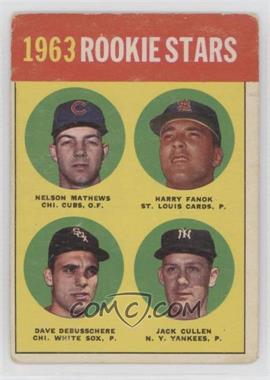 1963 Topps - [Base] #54.2 - Rookie Stars - Nelson Mathews, Harry Fanok, Dave DeBusschere, Jack Cullen) (1963 Rookie Parade on back)