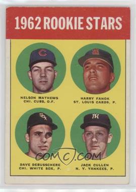 1963 Topps - [Base] #54.2 - Rookie Stars - Nelson Mathews, Harry Fanok, Dave DeBusschere, Jack Cullen) (1963 Rookie Parade on back)