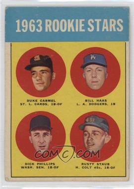 1963 Topps - [Base] #544 - High # - 1963 Rookie Stars (Duke Carmel, Bill Haas, Dick Phillips, Rusty Staub) [Good to VG‑EX]