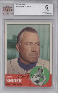 1963 Topps - [Base] #550 - High # - Duke Snider [BVG 6 EX‑MT]