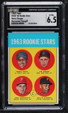 1963 Topps - [Base] #553 - High # - 1963 Rookie Stars (Brock Davis, Jim Gosger, John Herrnstein, Willie Stargell) [CGC 6.5 EX/NM+]