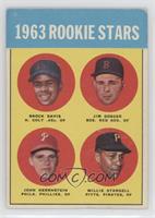 High # - 1963 Rookie Stars (Brock Davis, Jim Gosger, John Herrnstein, Willie St…