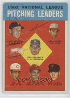 League Leaders - National League Pitching Leaders (Jack Sanford, Bob Purkey, Do…
