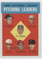 League Leaders - National League Pitching Leaders (Jack Sanford, Bob Purkey, Do…