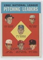 League Leaders - National League Pitching Leaders (Jack Sanford, Bob Purkey, Do…