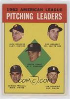 League Leaders - Ralph Terry, Dick Donovan, Ray Herbert, Camilo Pascual, Jim Bu…