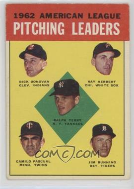 1963 Topps - [Base] #8 - League Leaders - Ralph Terry, Dick Donovan, Ray Herbert, Camilo Pascual, Jim Bunning [Good to VG‑EX]