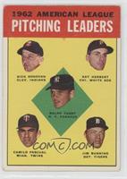 League Leaders - Ralph Terry, Dick Donovan, Ray Herbert, Camilo Pascual, Jim Bu…