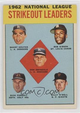 1963 Topps - [Base] #9 - League Leaders - Don Drysdale, Sandy Koufax, Bob Gibson, Turk Farrell, Billy O'Dell