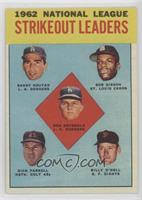 League Leaders - Don Drysdale, Sandy Koufax, Bob Gibson, Turk Farrell, Billy O'…