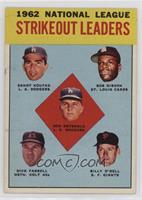 League Leaders - Don Drysdale, Sandy Koufax, Bob Gibson, Turk Farrell, Billy O'…