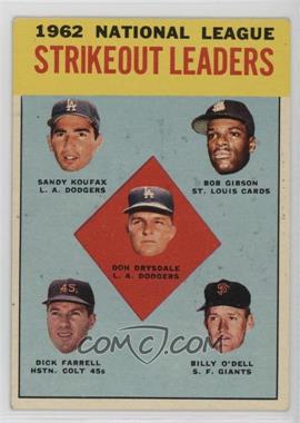 1963 Topps - [Base] #9 - League Leaders - Don Drysdale, Sandy Koufax, Bob Gibson, Turk Farrell, Billy O'Dell