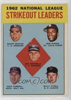 League Leaders - Don Drysdale, Sandy Koufax, Bob Gibson, Turk Farrell, Billy O'…