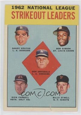 1963 Topps - [Base] #9 - League Leaders - Don Drysdale, Sandy Koufax, Bob Gibson, Turk Farrell, Billy O'Dell